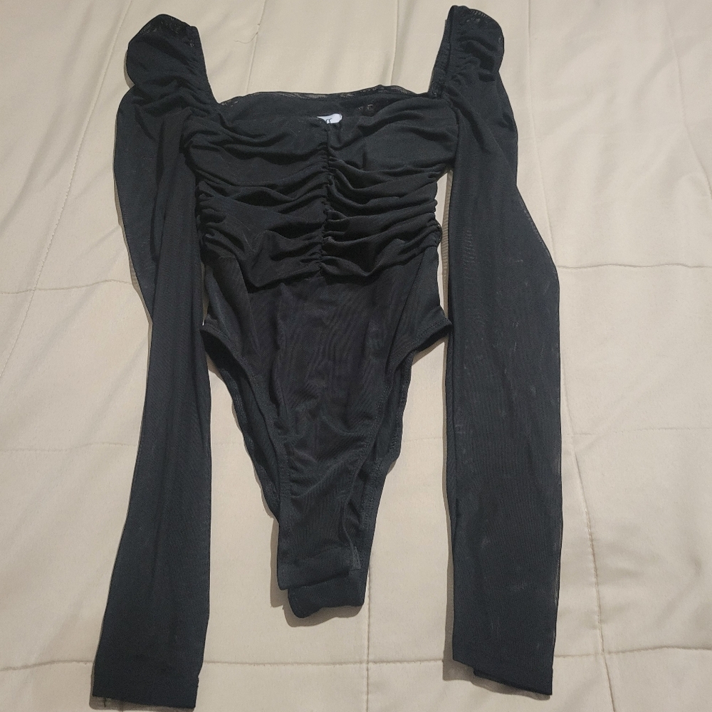 Princess Polly Black Mesh Bodysuit